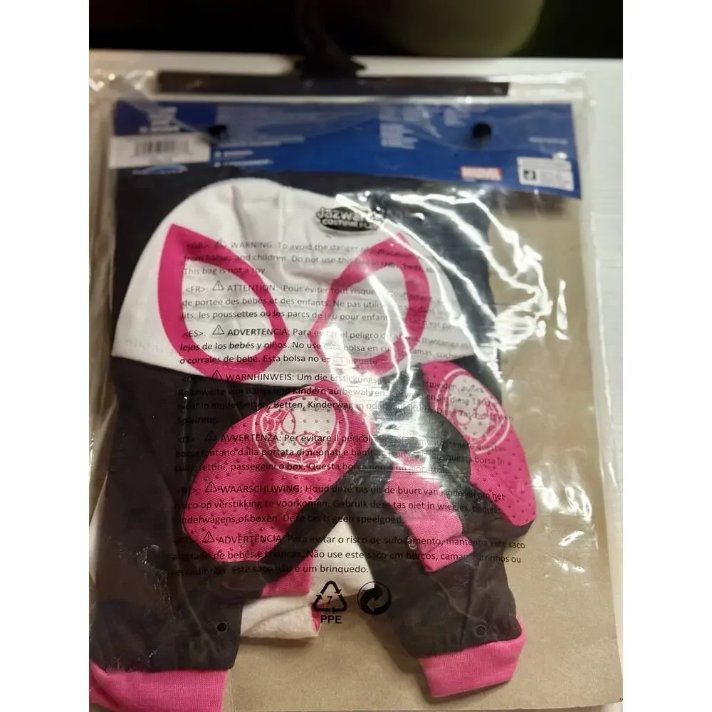 Marvel Ghost-Spider Baby Costume 0-6M NWT Jazwares Spider-Man Halloween New - Picture 8 of 9